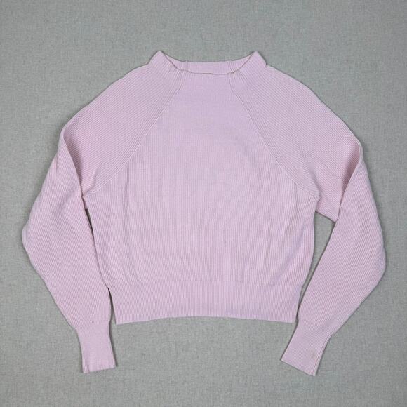 Free People Sweaters - Free People Knit Sweater Womens Medium Soft Pink Raglan Sleeve Oversized
